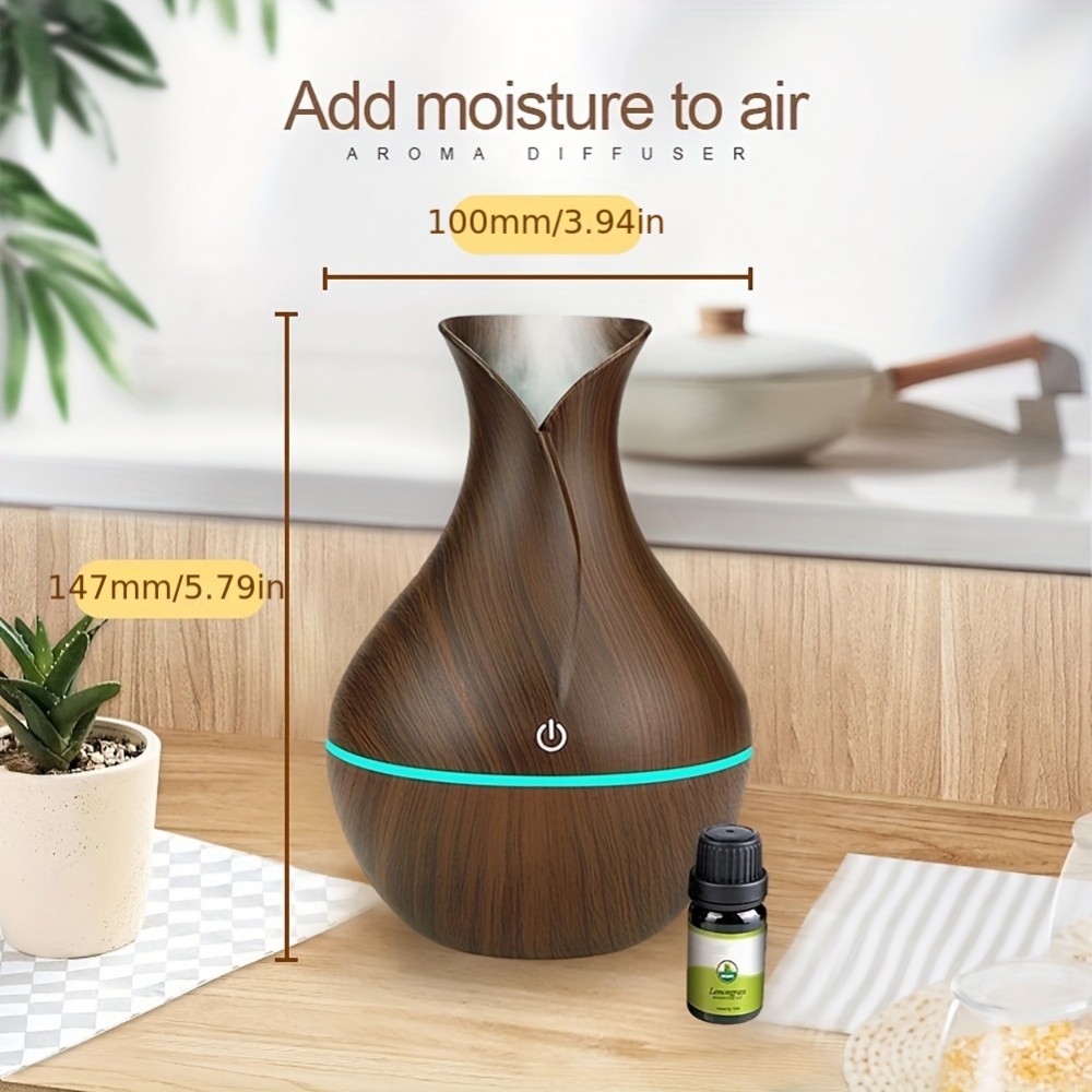 7-Color LED Electric Humidifier for Bedroom, Office, and Desktop - Adjustable Timer and Moisture Control