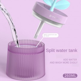 Flower Air Humidifier, Night Light USB Silent Bedroom Desktop Large Fog Volume Purifying Air Mini Humidifier