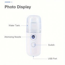 1pc Portable Humidifier Rechargeable Handheld Sprayer Hydrating Mist Spraye