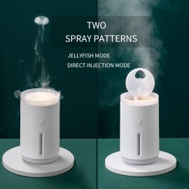 Cool Mist Humidifier-USB Personal Desktop Humidifier,Humidifier With Jellyfish-shaped Spray For Stress Relief,humidifiers For Bedroom,Automatic Shut-Off,Night Light Function,2 Mist Modes