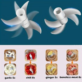 3.38oz/8.45oz Electric Mini Garlic Chopper, USB Chili Garlic Masher, Sturdy Durable Ground Ginger Vegetable Crusher