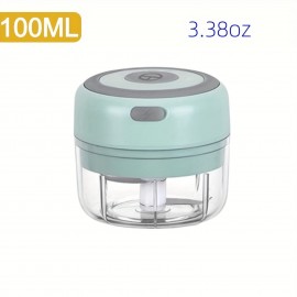 3.38oz/8.45oz Electric Mini Garlic Chopper, USB Chili Garlic Masher, Sturdy Durable Ground Ginger Vegetable Crusher