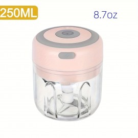 3.38oz/8.45oz Electric Mini Garlic Chopper, USB Chili Garlic Masher, Sturdy Durable Ground Ginger Vegetable Crusher