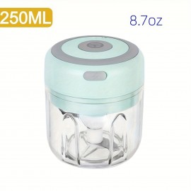 3.38oz/8.45oz Electric Mini Garlic Chopper, USB Chili Garlic Masher, Sturdy Durable Ground Ginger Vegetable Crusher