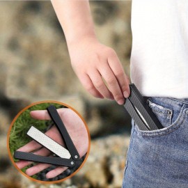Double Sided Folded Pocket Sharpener Knife Sharpening Stone Kitchen Outdoor Trekking Survival Barbecue Portable Tool