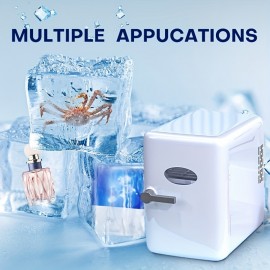 Portable Mini Fridge - 1.06gal/6 Can Cooler & Warmer - Perfect For Skincare, Beverage, Home, Office & Car - Great Gift Idea!