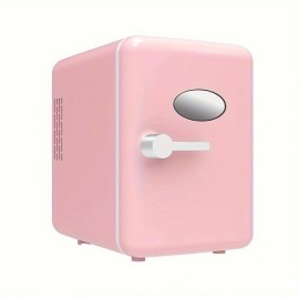 Portable Mini Fridge - 1.06gal/6 Can Cooler & Warmer - Perfect For Skincare, Beverage, Home, Office & Car - Great Gift Idea!