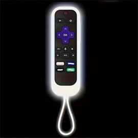 Remote Control Protective Sleeve TCL Rock Remote Control Silicone Case Protective Sleeve Anti Drop TV Suitable For TCL Roku RC280TV Night Light Soft Silicone Dirt Resistant TV Remote Control Protective Sleeve