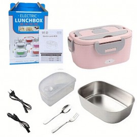 [US Plug] Portable Electric Heating Lunch Box, 2-in-1 Car/ Plug-in Household Insulation Heating Lunch Box, Stainless Steel Liner 50.72oz Heating Bento Box Electric Heating Lunch DPH-005Us