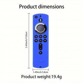 Silicone Case For Amazon TV Stick For Alexa Voice Remote (2nd Gen) Remote, Drop-Proof Silicone Soft Case With Attached Lanyard