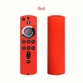 Silicone Case For Amazon TV Stick For Alexa Voice Remote (2nd Gen) Remote, Drop-Proof Silicone Soft Case With Attached Lanyard
