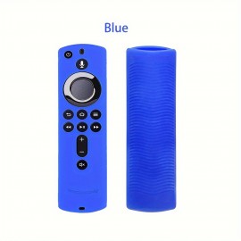Silicone Case For Amazon TV Stick For Alexa Voice Remote (2nd Gen) Remote, Drop-Proof Silicone Soft Case With Attached Lanyard