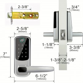 Storage Memory Function  Safely Keyless Entry Door Lock, Keypad Door Lock, Keyless Door Lock, Fingerprint Door Lock, Biometric Door Lock, Keypad Entry Door Lock, Passcode Code Door Lock, Digital Smart Door Lock (Smart Lock)