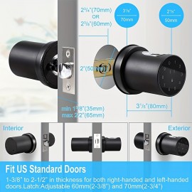 Fingerprint Door Lock Keyless Entry Door Lock Smart Door Knob With Passcode Smart APP Fingerprint And Keys,tuya App