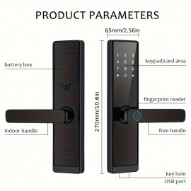 Smart Fingerprint Door Lock Keyless Entry Door Lock For Home Hotel Office  Digital Electric Door Lock