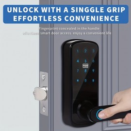 Keyless Entry Door Lock, Keypad Door Lock, Keyless Door Lock, Fingerprint Door Lock, Biometric Door Lock, Keypad Entry Door Lock, Passcode Code Door Lock, Digital Smart Door Lock (Smart Lock-Battery not includedï¼‰