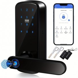 Keyless Entry Door Lock, Keypad Door Lock, Keyless Door Lock, Fingerprint Door Lock, Biometric Door Lock, Keypad Entry Door Lock, Passcode Code Door Lock, Digital Smart Door Lock (Smart Lock-Battery not includedï¼‰