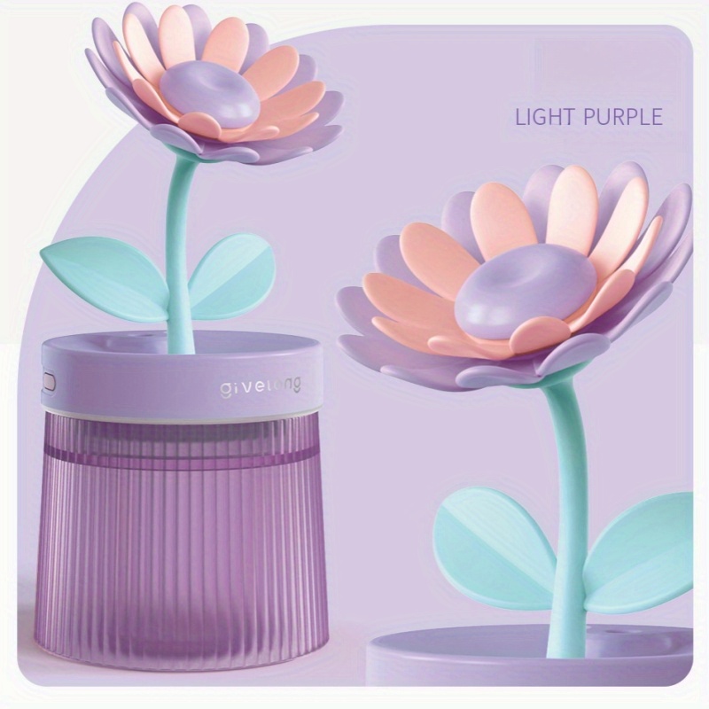 flower air humidifier night light usb silent bedroom desktop large fog volume purifying air mini humidifier details 5