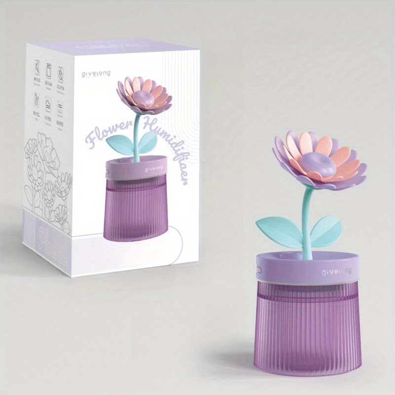 flower air humidifier night light usb silent bedroom desktop large fog volume purifying air mini humidifier details 9