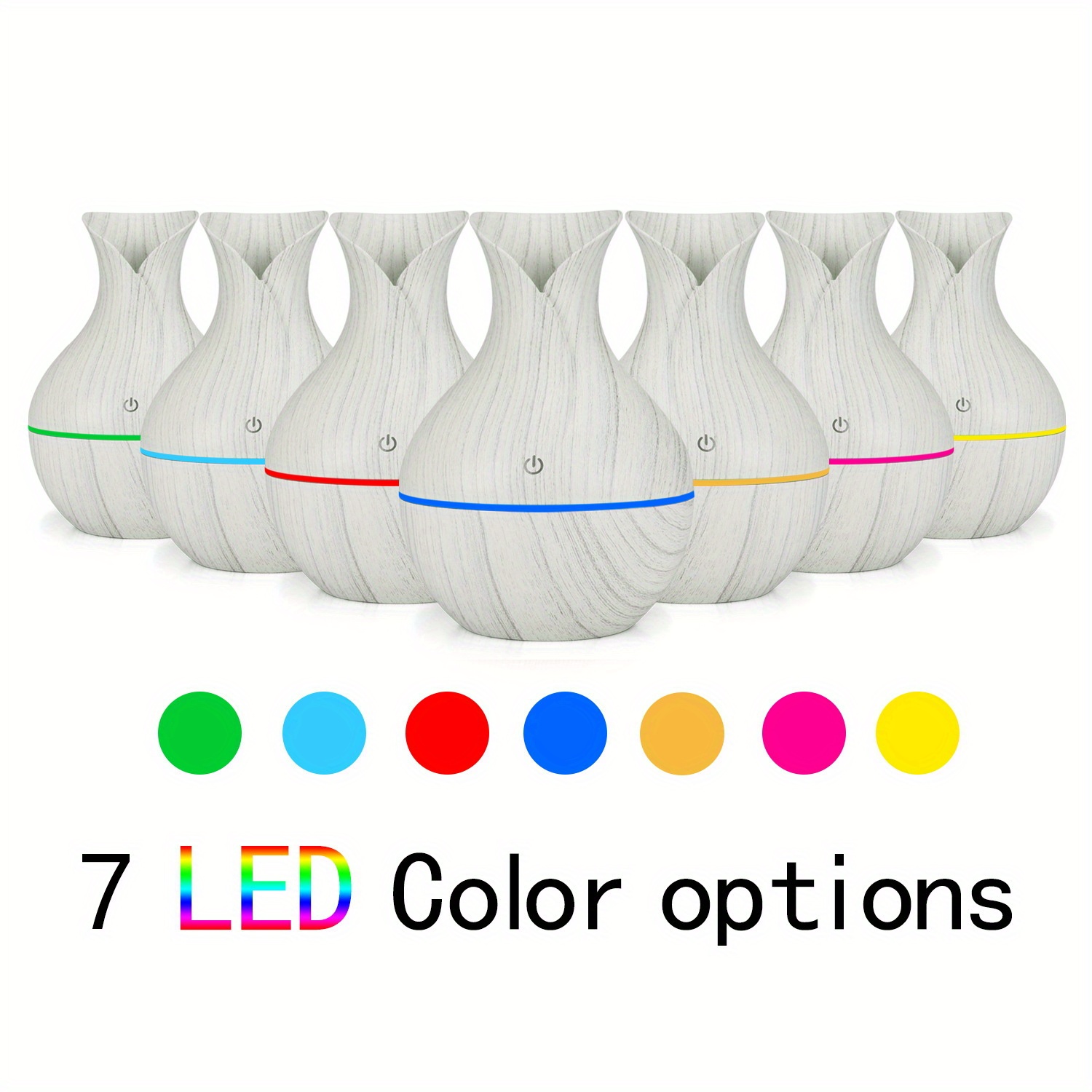 7 color led electric humidifier for bedroom office and desktop adjustable timer and moisture control details 11