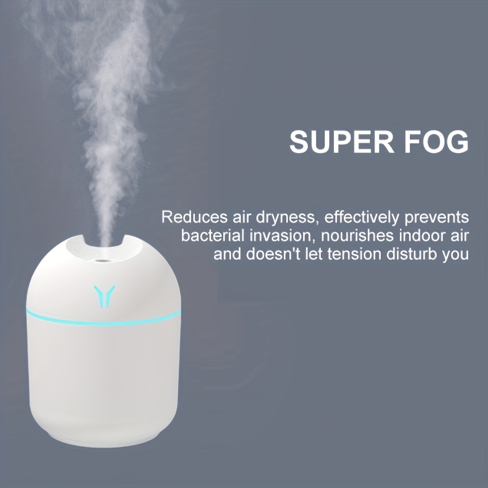 humidifiers, 1pc white pink blue humidifiers for bedroom humidifier humidifiers humidifiers for large room essential oil diffuser quiet cool mist for home and plants last up to 4 hours details 2