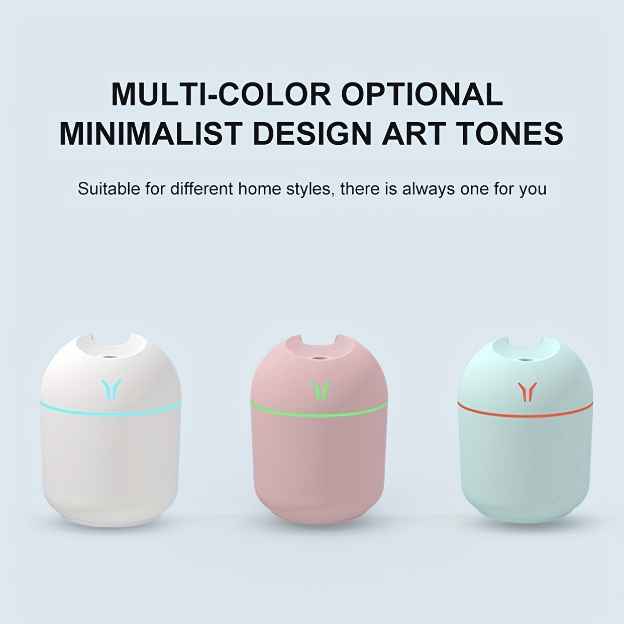humidifiers, 1pc white pink blue humidifiers for bedroom humidifier humidifiers humidifiers for large room essential oil diffuser quiet cool mist for home and plants last up to 4 hours details 4