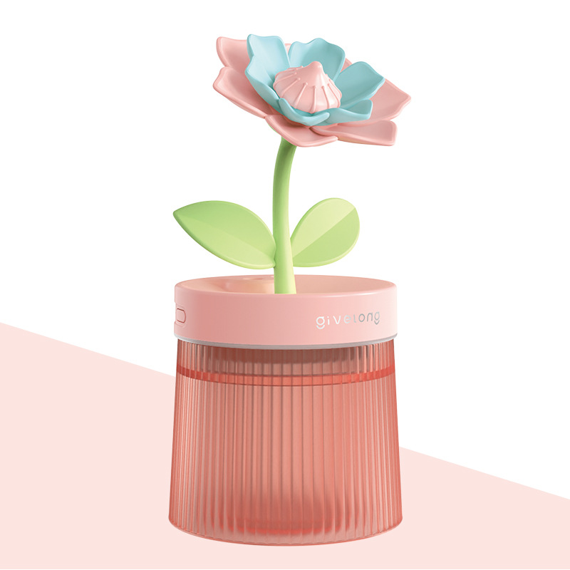 flower air humidifier night light usb silent bedroom desktop large fog volume purifying air mini humidifier details 2