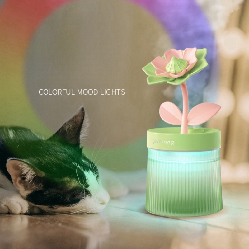 flower air humidifier night light usb silent bedroom desktop large fog volume purifying air mini humidifier details 6