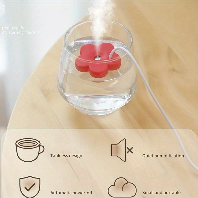 small and portable flower mini air humidifier keep your home fresh and comfortable details 2