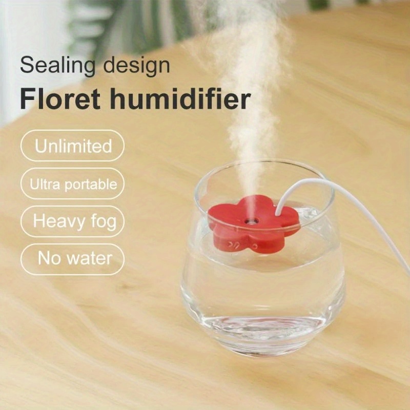 small and portable flower mini air humidifier keep your home fresh and comfortable details 4