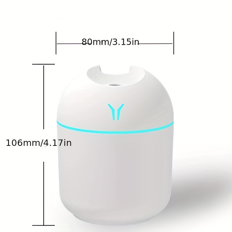 cute aroma diffuser with night light and cold mist for home car and plants purify air and freshen room details 0