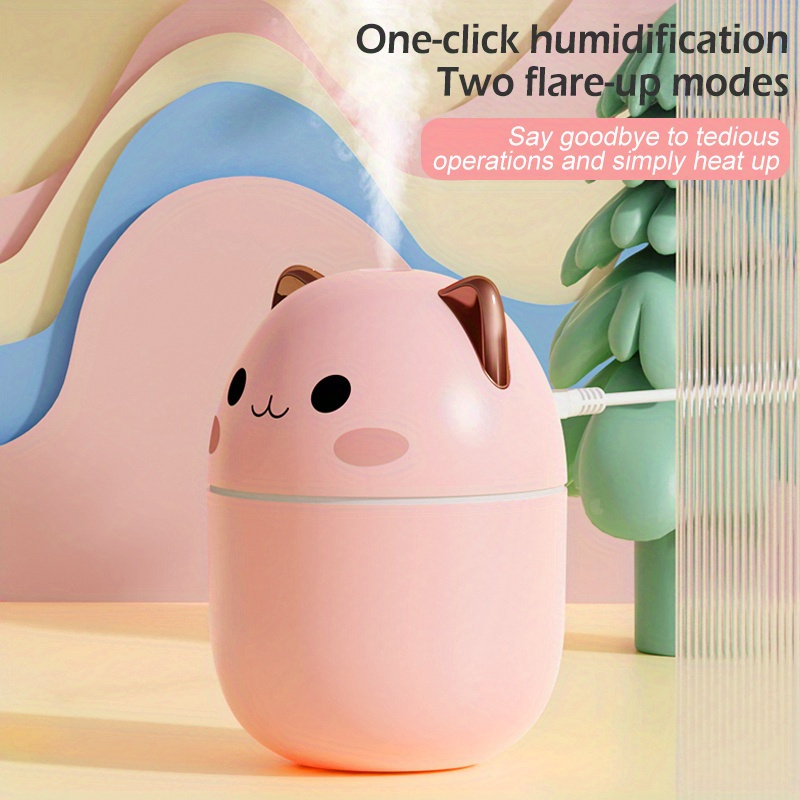 humidifier, 250ml small mini portable h2o spray mist humidifier double wet aroma essential oil diffuser car usb air humidifier details 5