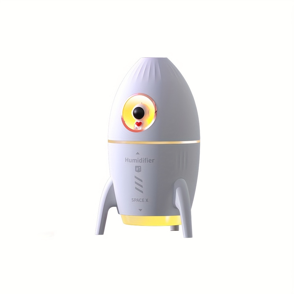mini rocket humidifier astronaut themed night light decoration one button switch 350ml water tank capacity suitable for bedroom office dormitory details 2