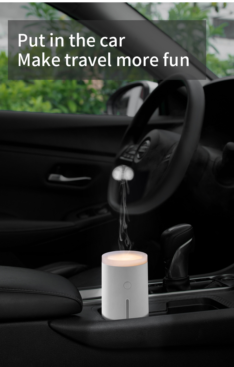 cool mist humidifier usb personal desktop humidifier humidifier with jellyfish shaped spray for stress relief humidifiers for bedroom automatic shut off night light function 2 mist modes details 6