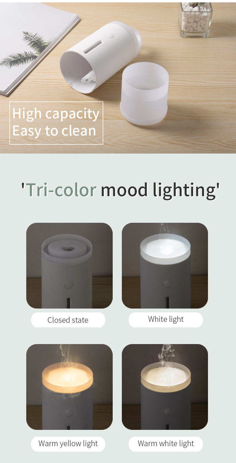cool mist humidifier usb personal desktop humidifier humidifier with jellyfish shaped spray for stress relief humidifiers for bedroom automatic shut off night light function 2 mist modes details 7