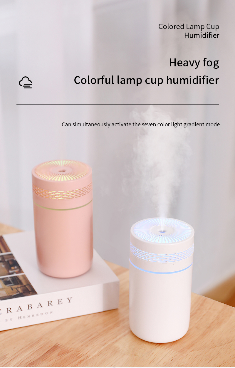1pc colorful night light humidifier portable car humidifier replenishing and wetting small machine spray volume suitable for car bedroom office yoga room details 0