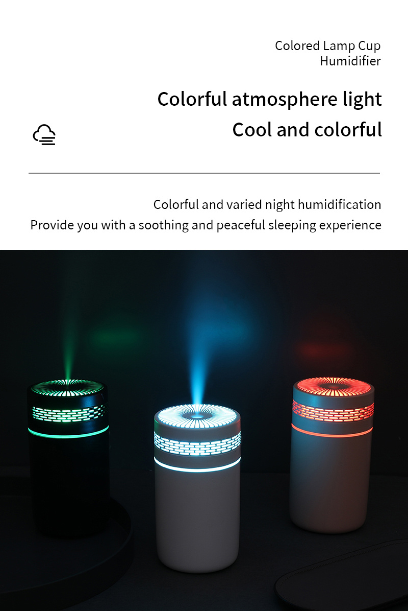 1pc colorful night light humidifier portable car humidifier replenishing and wetting small machine spray volume suitable for car bedroom office yoga room details 3