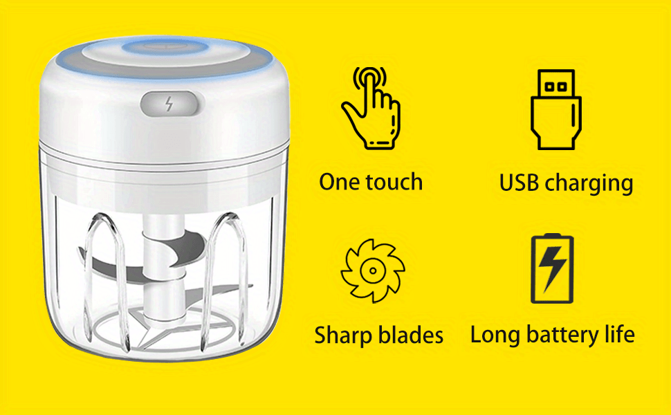 100ml 250ml electric mini garlic chopper usb chili garlic masher sturdy durable ground ginger vegetable crusher details 1