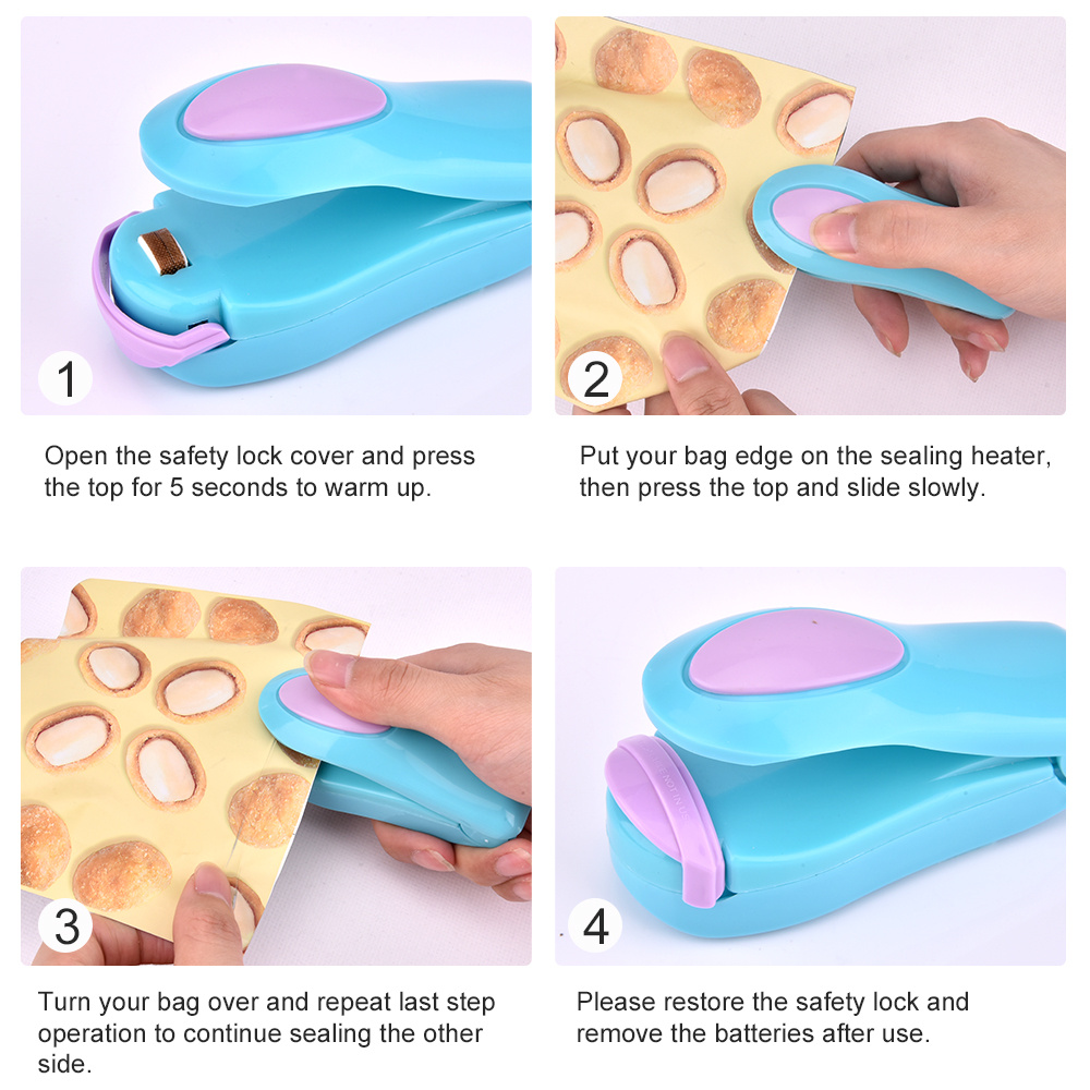portable mini food bag sealer keep your snacks fresh and crispy easy to use kitchen accessory details 6
