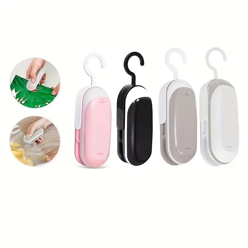 1pc portable mini food sealer 2 in 1 heat sealer and bag sealing machine for kitchen vacuum sealer for handheld packaging battery free details 1