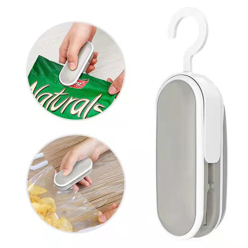 1pc portable mini food sealer 2 in 1 heat sealer and bag sealing machine for kitchen vacuum sealer for handheld packaging battery free details 8