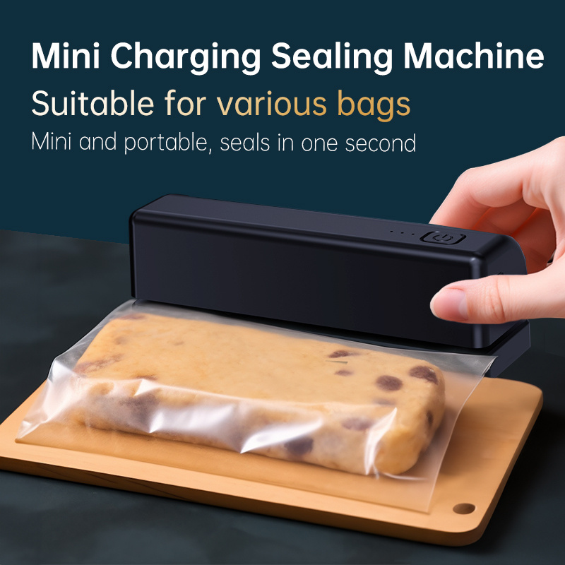 mini plastic sealing machine new portable vacuum preservation sealing machine home automatic food bag sealer kitchen gadget details 1