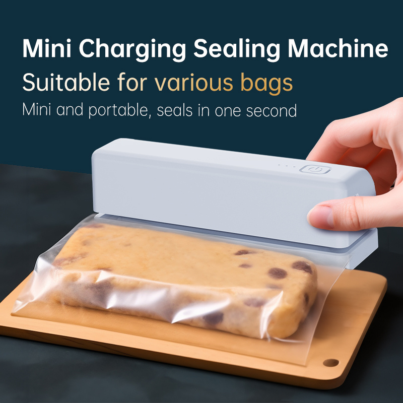 mini plastic sealing machine new portable vacuum preservation sealing machine home automatic food bag sealer kitchen gadget details 4