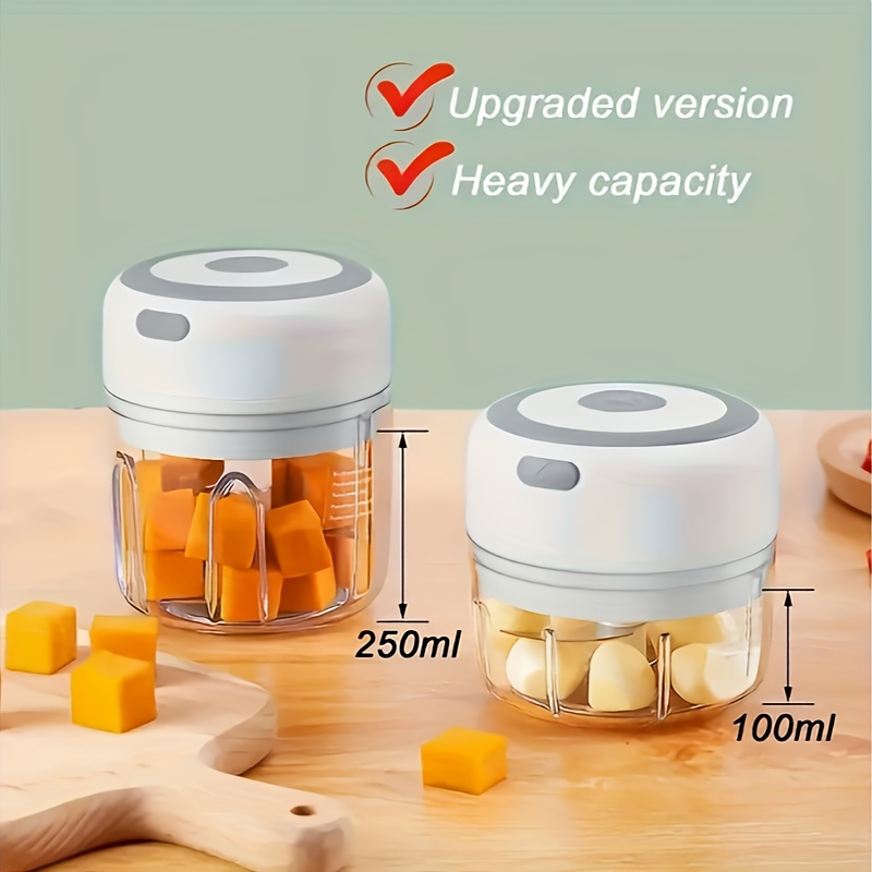 1pc garlic beater food mixer electric garlic masher garlic grinder meat grinder garlic masher chopping garlic maker pulling garlic maker easy to clean food mixer 250ml large capacity details 2