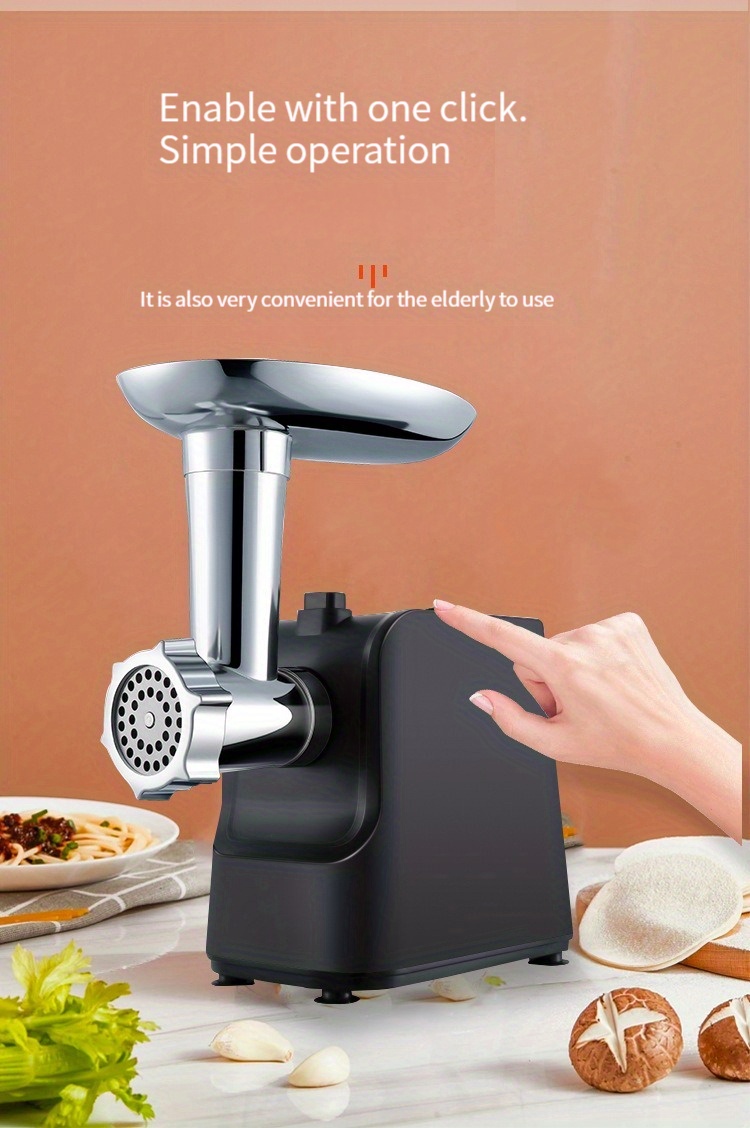 us plug multi functional electric meat grinder sausage filling machine stainless steel food grinder with sausage tube cube machine suitable for home kitchen and dining room details 0