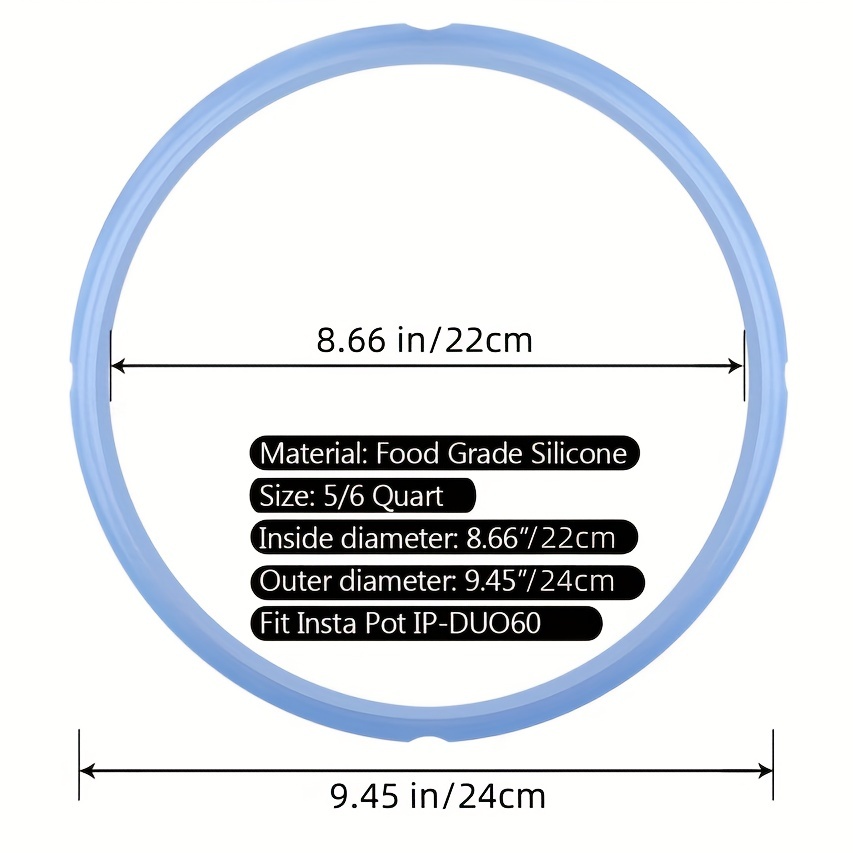 1 pc durable silicone sealing ring for 6 qt instapot perfect replacement gasket seal for ip programmable pressure cooker insta pot accessories for 5qt 6qt models ensures safe and efficient cooking details 0