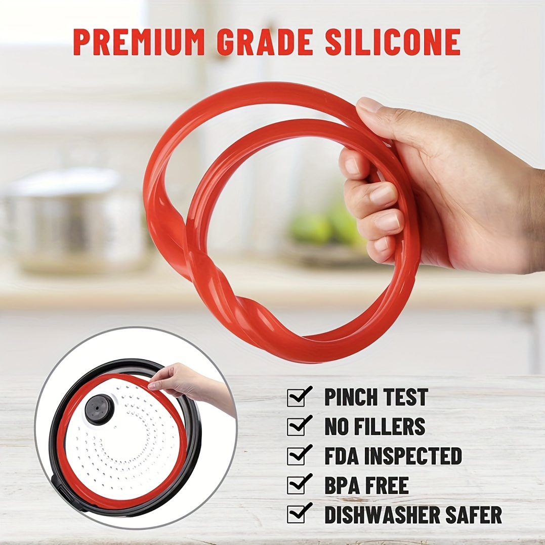 1 pc durable silicone sealing ring for 6 qt instapot perfect replacement gasket seal for ip programmable pressure cooker insta pot accessories for 5qt 6qt models ensures safe and efficient cooking details 3