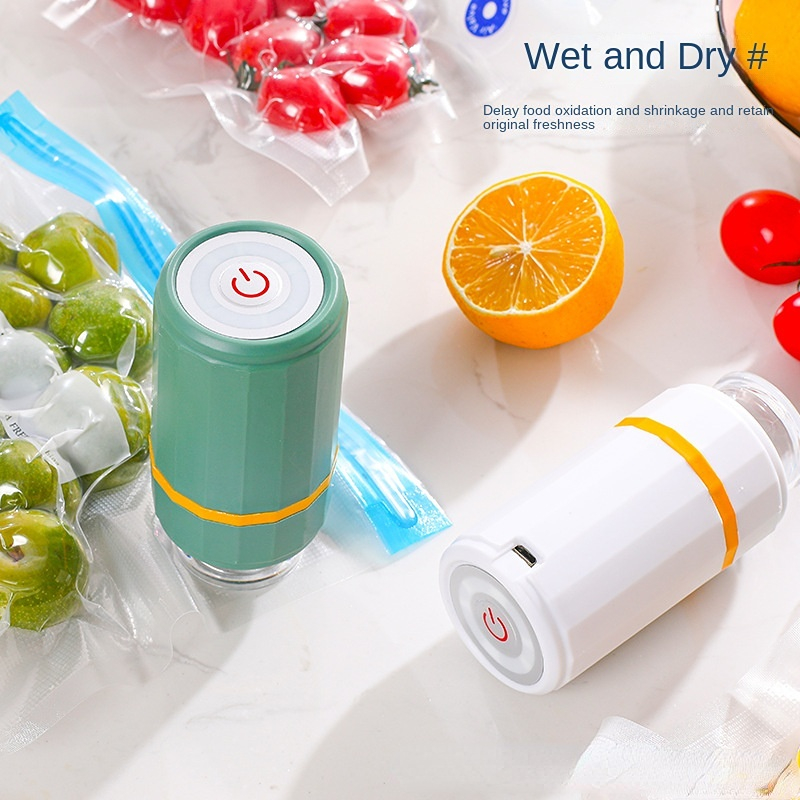 rechargeable handheld mini vacuum pump keep food fresh with usb sealing machine kitchen accessories details 4