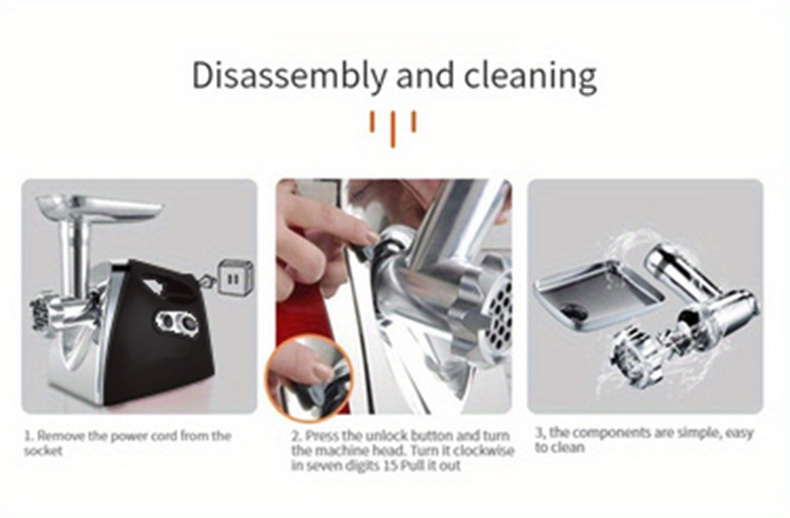 us plug 11pcs fully automatic stainless steel meat grinder meat grinder electric with 1 meat grinder tray 3 cutting plates sausage pusher food pusher mixing and chopping tips and kubbe kit powerful stainless steel mincers for kitchen details 9