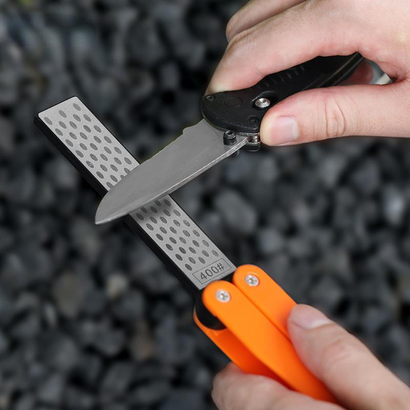 double sided folded pocket sharpener knife sharpening stone kitchen outdoor trekking survival barbecue portable tool details 2